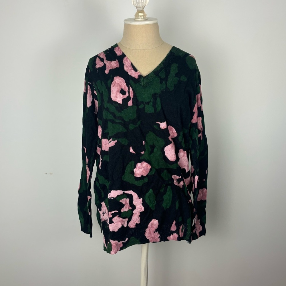 Cristina Pullover Sweater Floral V-Neck